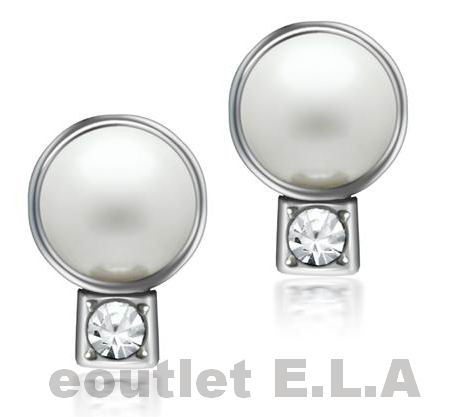 11x7mm SWAROVSKI PEARL n CRYSTAL STUDS